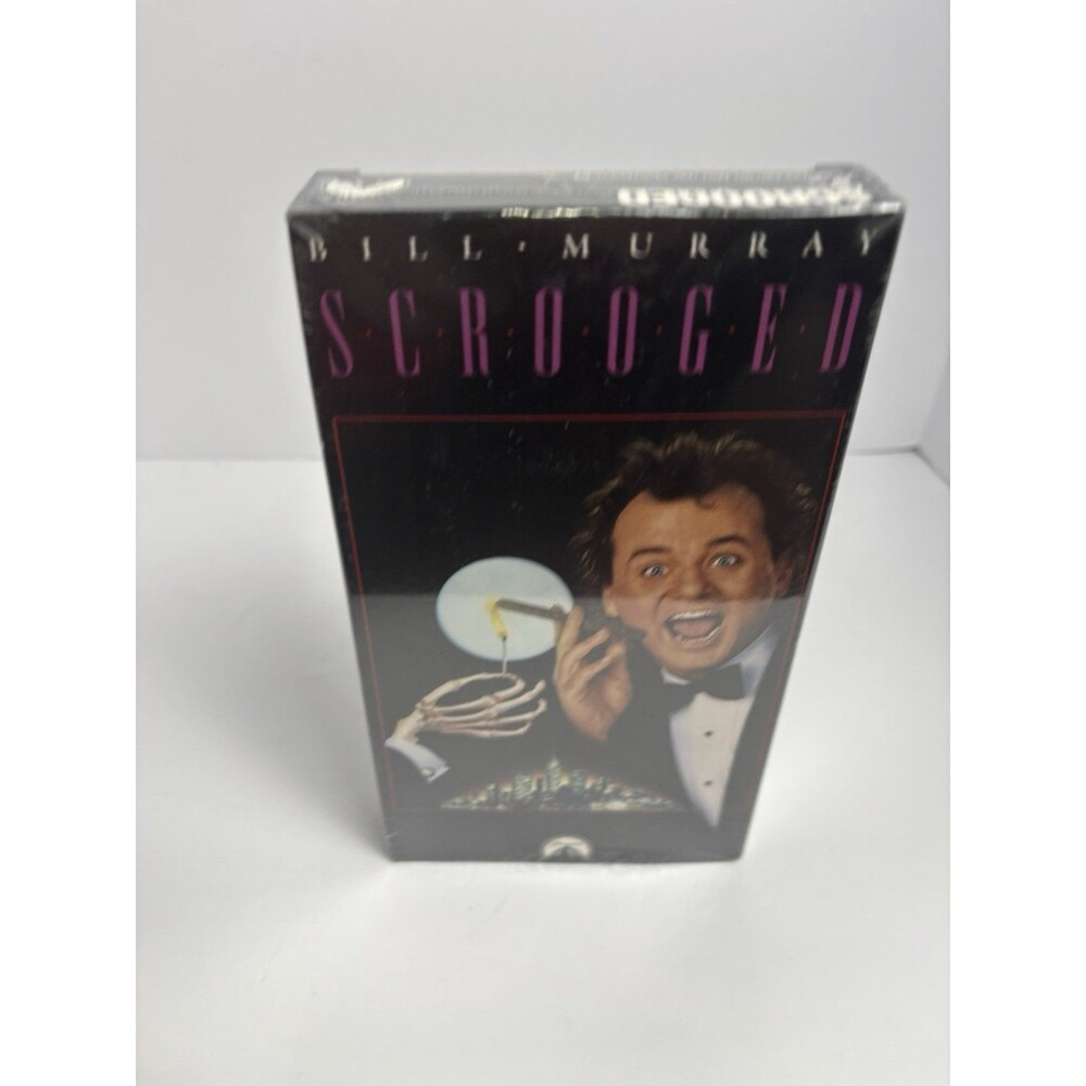Scrooged NEW SEALED (VHS, 1990 ) Watermarks Has Tear In Bottom Seal